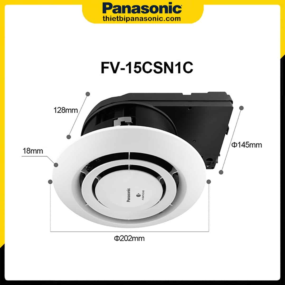 Quạt hút khử mùi Panasonic FV-15CSD1