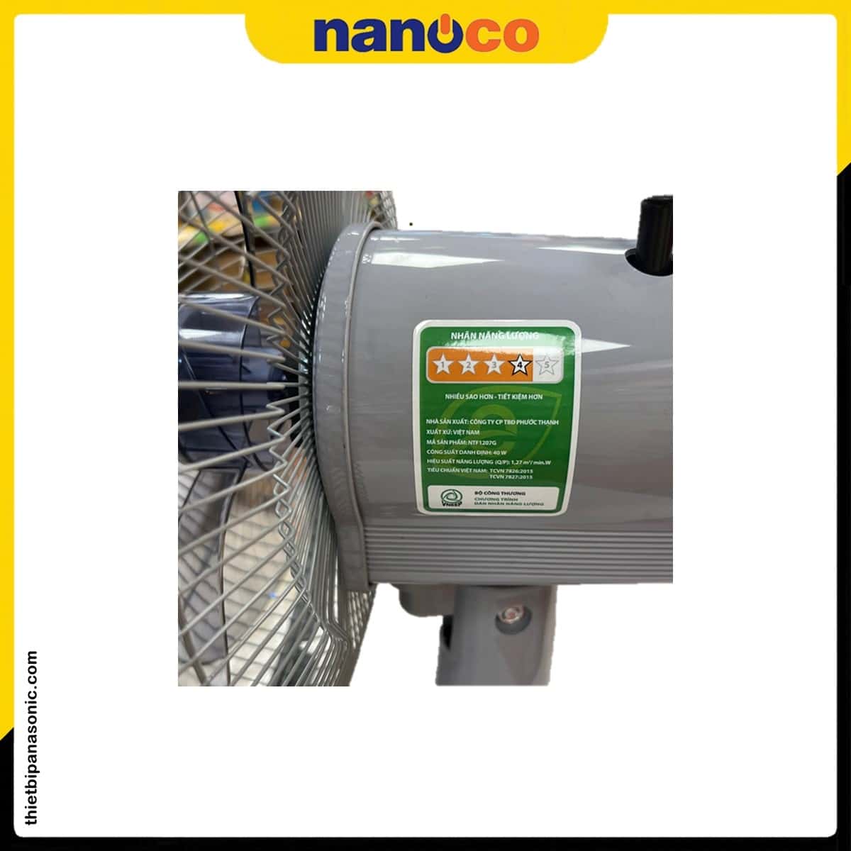 Quạt bàn Nanoco NTF1207G màu xám