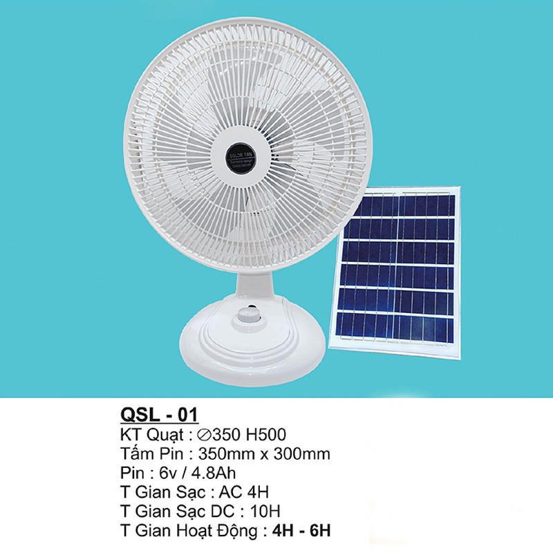 Quạt sạc điện & năng lượng mặt trời Sano QSL-01