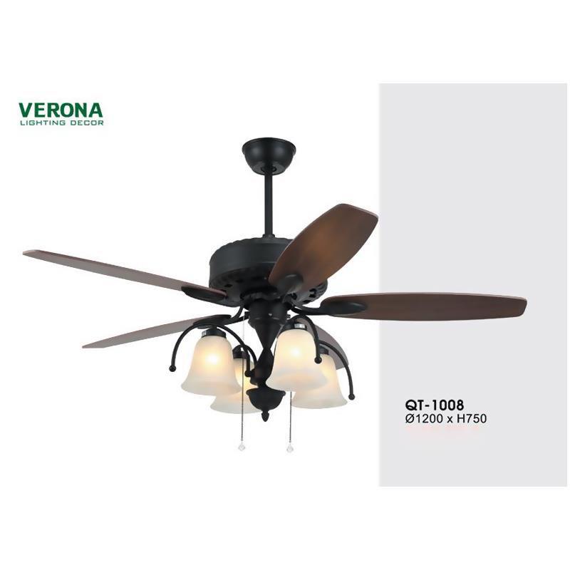 Quạt đèn trần Verona QT-1008 5 cánh gỗ