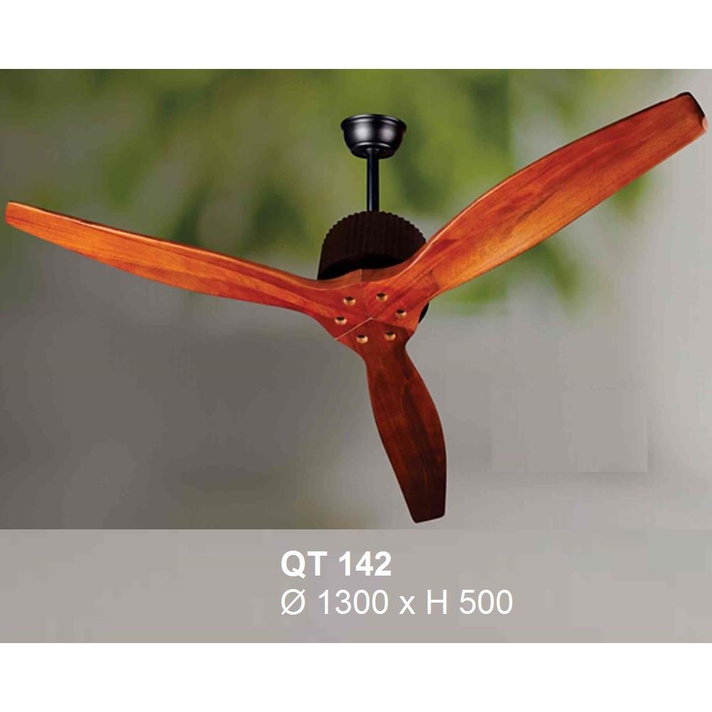 Quạt đèn trần Verona QT-142 cánh gỗ