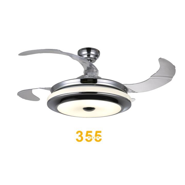 Quạt trần đèn giấu cánh 355 DECOR QT4205