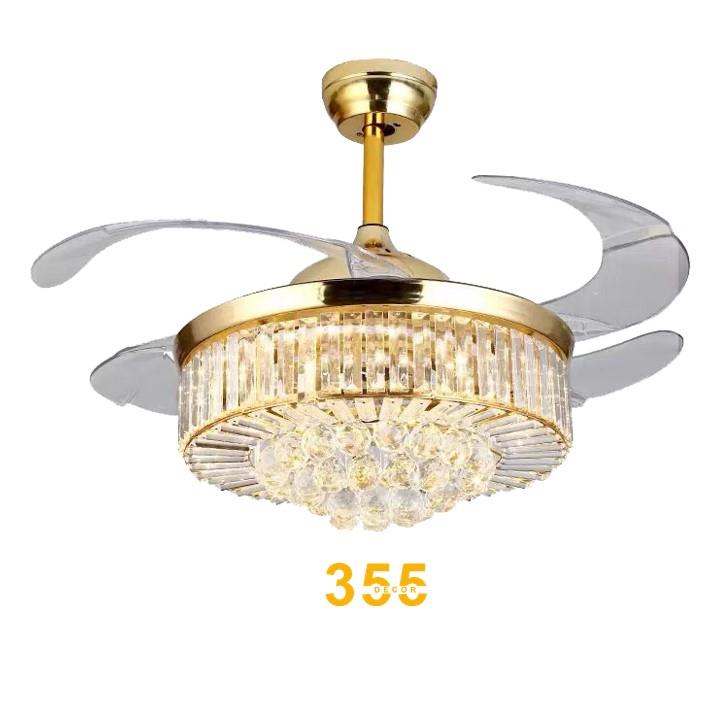 Quạt trần đèn giấu cánh 355 DECOR QT4240