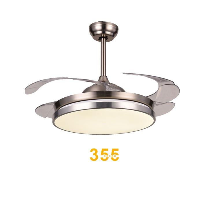 Quạt trần đèn giấu cánh 355 DECOR QT4256