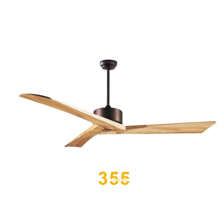 Quạt trần trang trí 355 DECOR QT52141 3 cánh gỗ