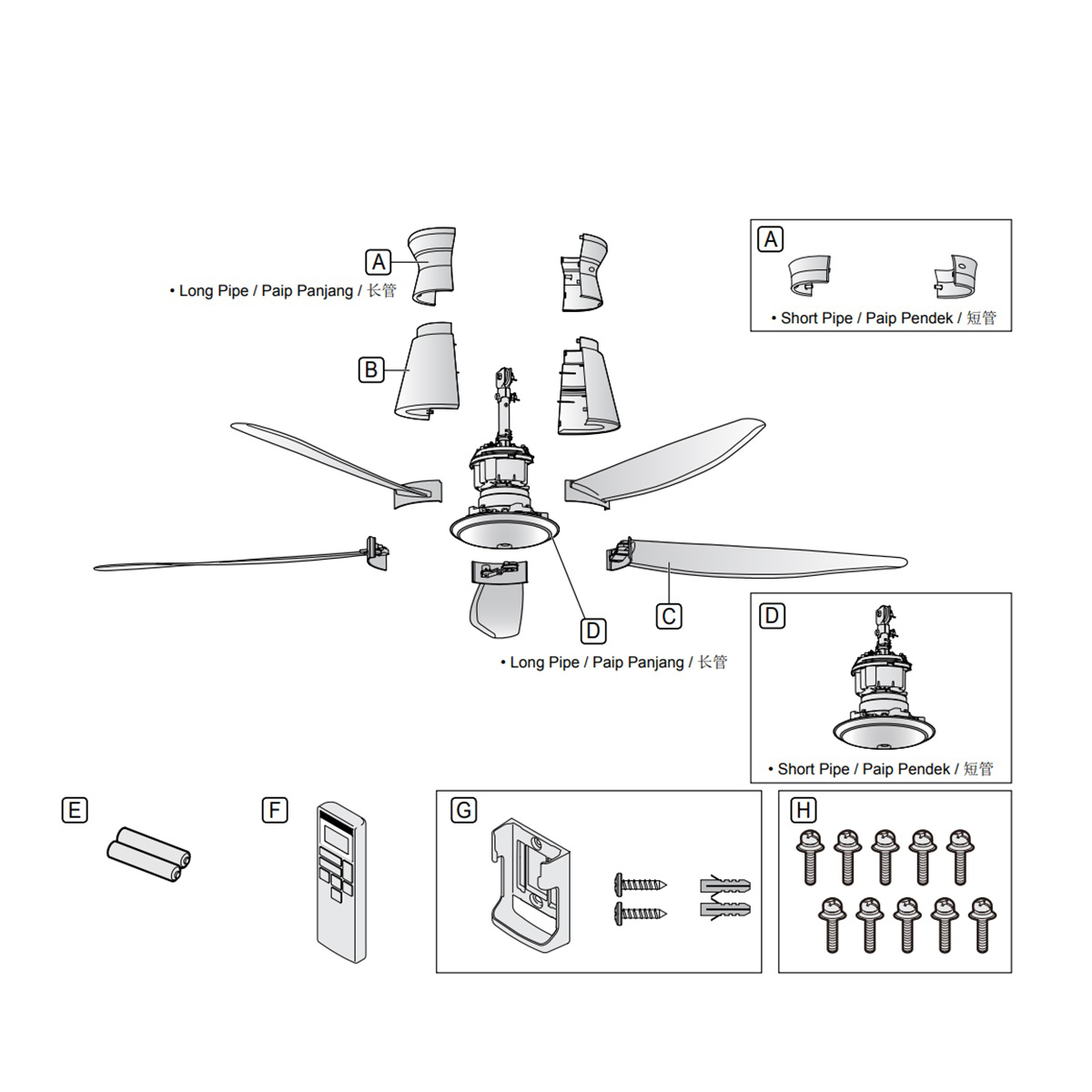 Quạt trần Panasonic F-60FEN 5 cánh