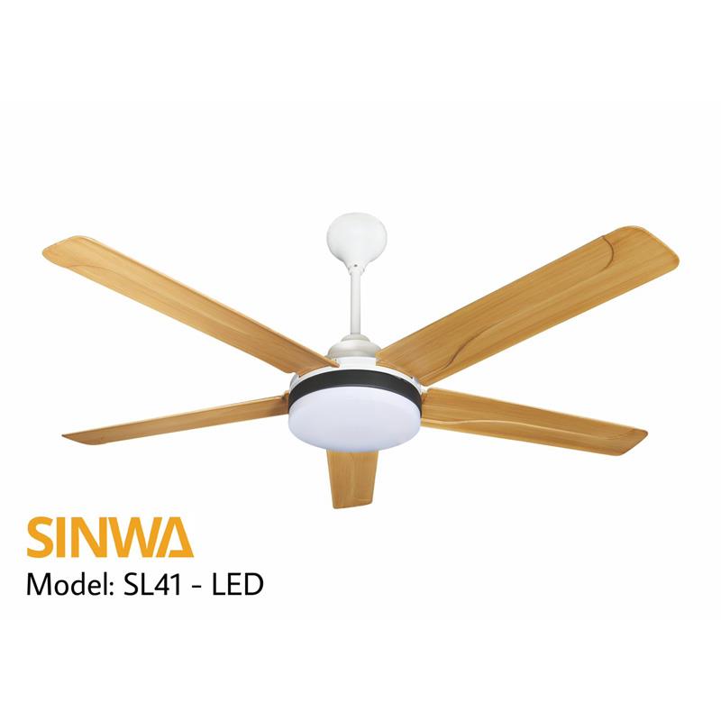 Quạt đèn trần Sinwa SL41_LED 5 cánh nhựa