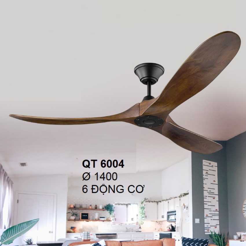 Quạt trần trang trí 355 DECOR QT6004 3 cánh gỗ