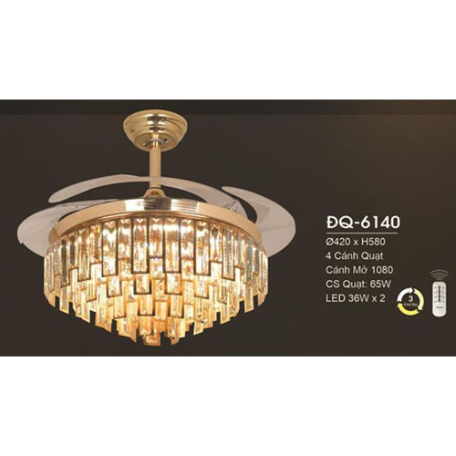 Quạt trần đèn giấu cánh Hufa ĐQ-6140 ĐQ-6140
