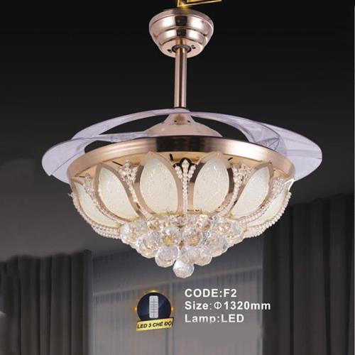 Quạt trần đèn giấu cánh Slister F2 F2