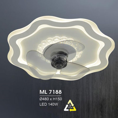 Quạt đèn đảo trần Hufa ML 7188 ánh sáng 3 chế độ ML 7188