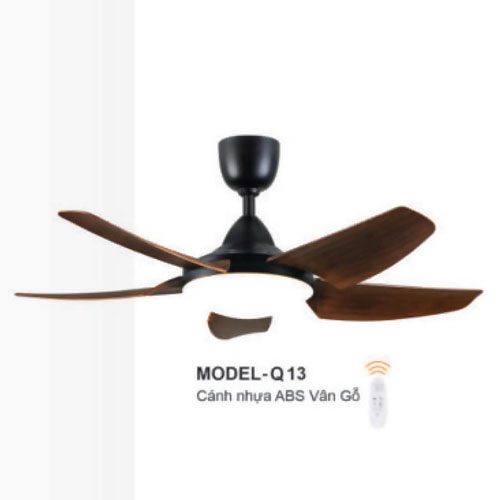 Quạt đèn trần Euroto MODEL-Q13 5 cánh nhựa ABS vân gỗ MODEL-Q13