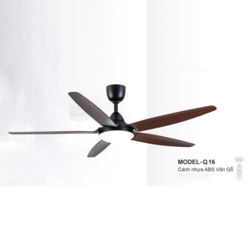 Quạt đèn trần Euroto MODEL-Q16 5 cánh nhựa ABS vân gỗ MODEL-Q16