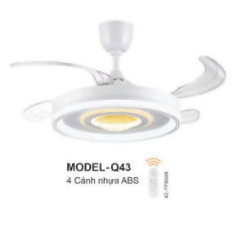 Quạt trần đèn giấu cánh Euroto MODEL-Q43 MODEL-Q43
