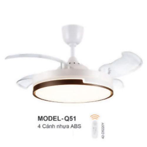Quạt trần đèn giấu cánh Euroto MODEL-Q51 MODEL-Q51