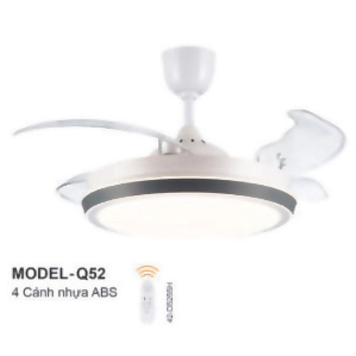 Quạt trần đèn giấu cánh Euroto MODEL-Q52 MODEL-Q52