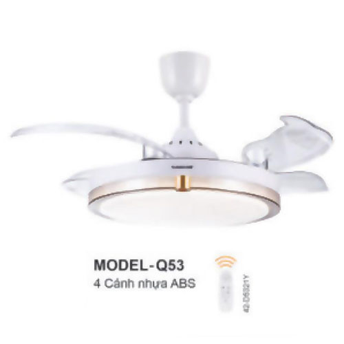 Quạt trần đèn giấu cánh Euroto MODEL-Q53 MODEL-Q53