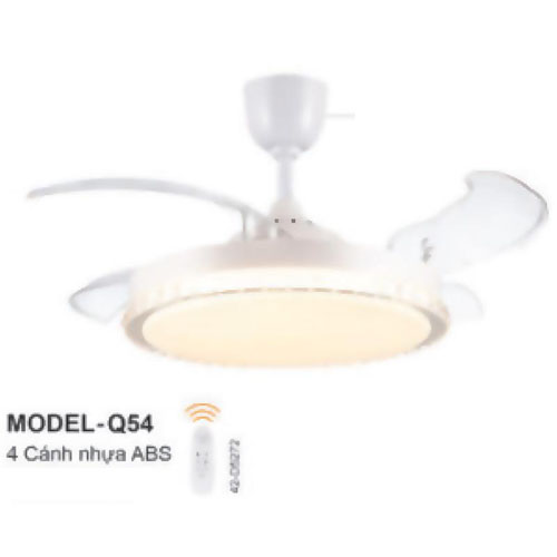 Quạt trần đèn giấu cánh Euroto MODEL-Q54 MODEL-Q54