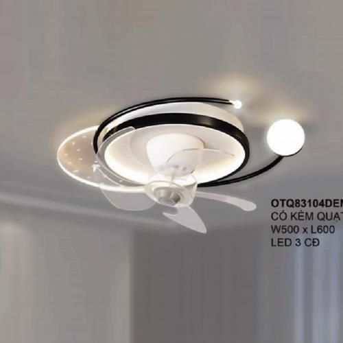 Quạt đèn đảo trần 355 DECOR OTQ83104DEN vỏ đen OTQ83104DEN