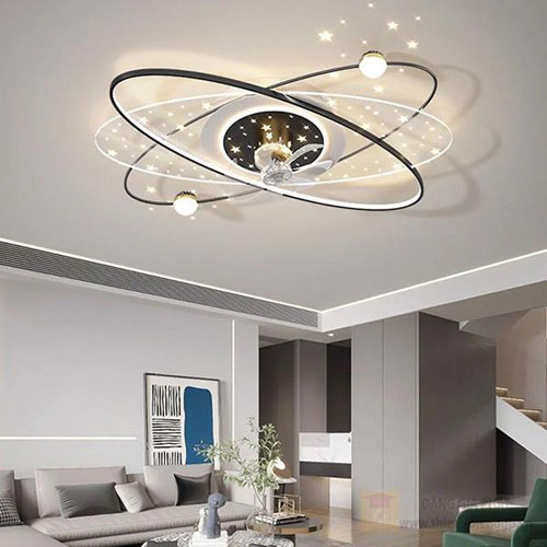 Quạt đèn đảo trần 355 DECOR OTQ8310DEN vỏ đen OTQ8310DEN