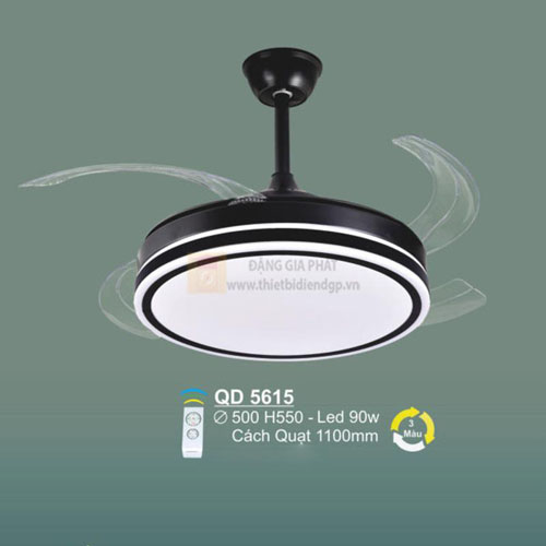 Quạt trần đèn giấu cánh Sano QĐ 5615 QĐ 5615