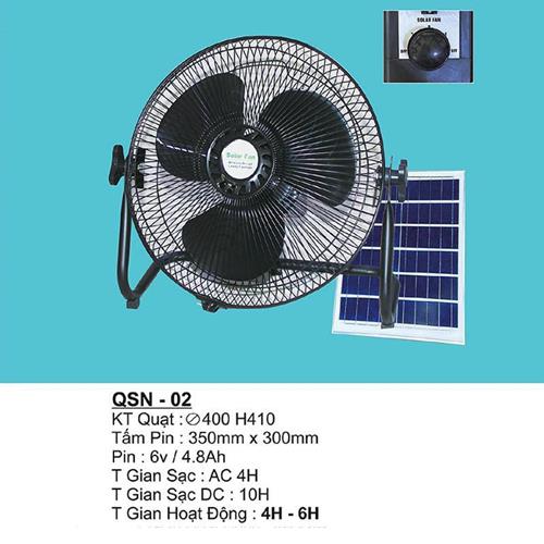 Quạt sạc điện & năng lượng mặt trời Sano QSN-02 QSN-02