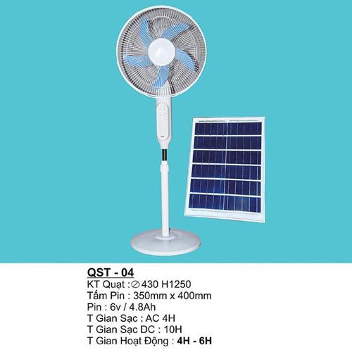 Quạt sạc điện & năng lượng mặt trời Sano QST-04 QST-04