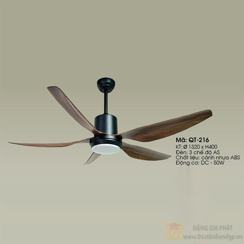 Quạt đèn trần VeronaQT-216 cánh nhựa ABS QT-216