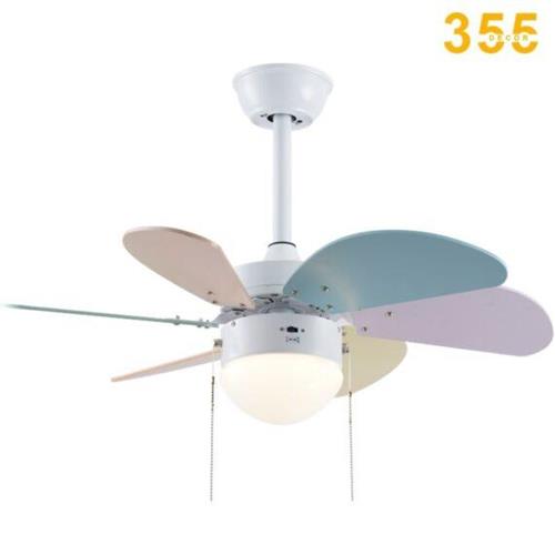 Quạt đèn trần 355 DECOR QT1096 cánh nhựa ABS nhiều màu QT1096