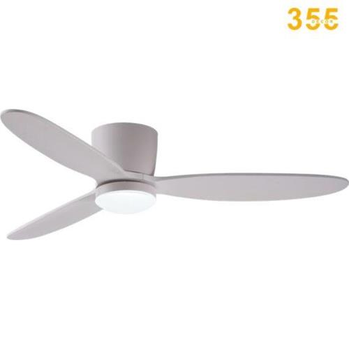 Quạt đèn trần 355 DECOR QT31B cánh gỗ trắng QT31B