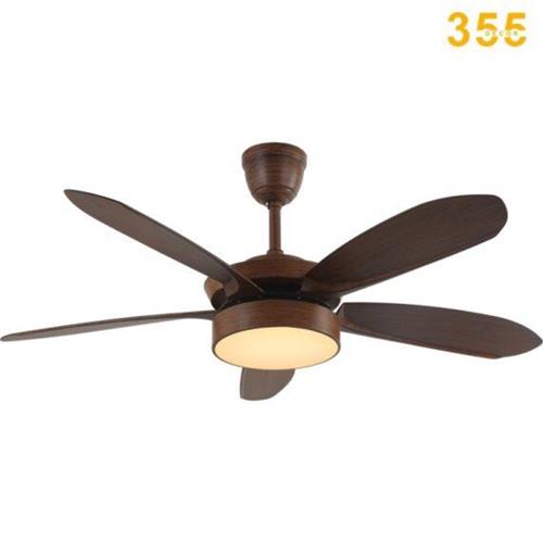 Quạt đèn 355 DECOR QT33ND cánh nhựa ABS vân gỗ tối QT33ND