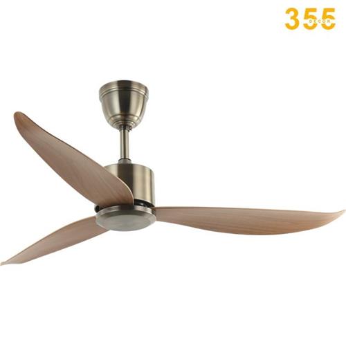 Quạt trần 355 DECOR QT37 cánh nhựa ABS vân gỗ sáng QT37