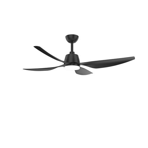 Quạt đèn trần 355 DECOR QT52K014 cánh nhựa ABS màu đen QT52K014