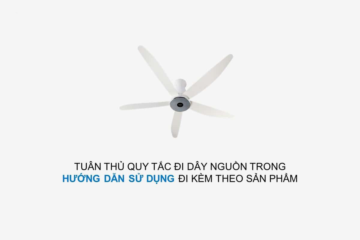 Lưu ý khi đấu dây quạt trần